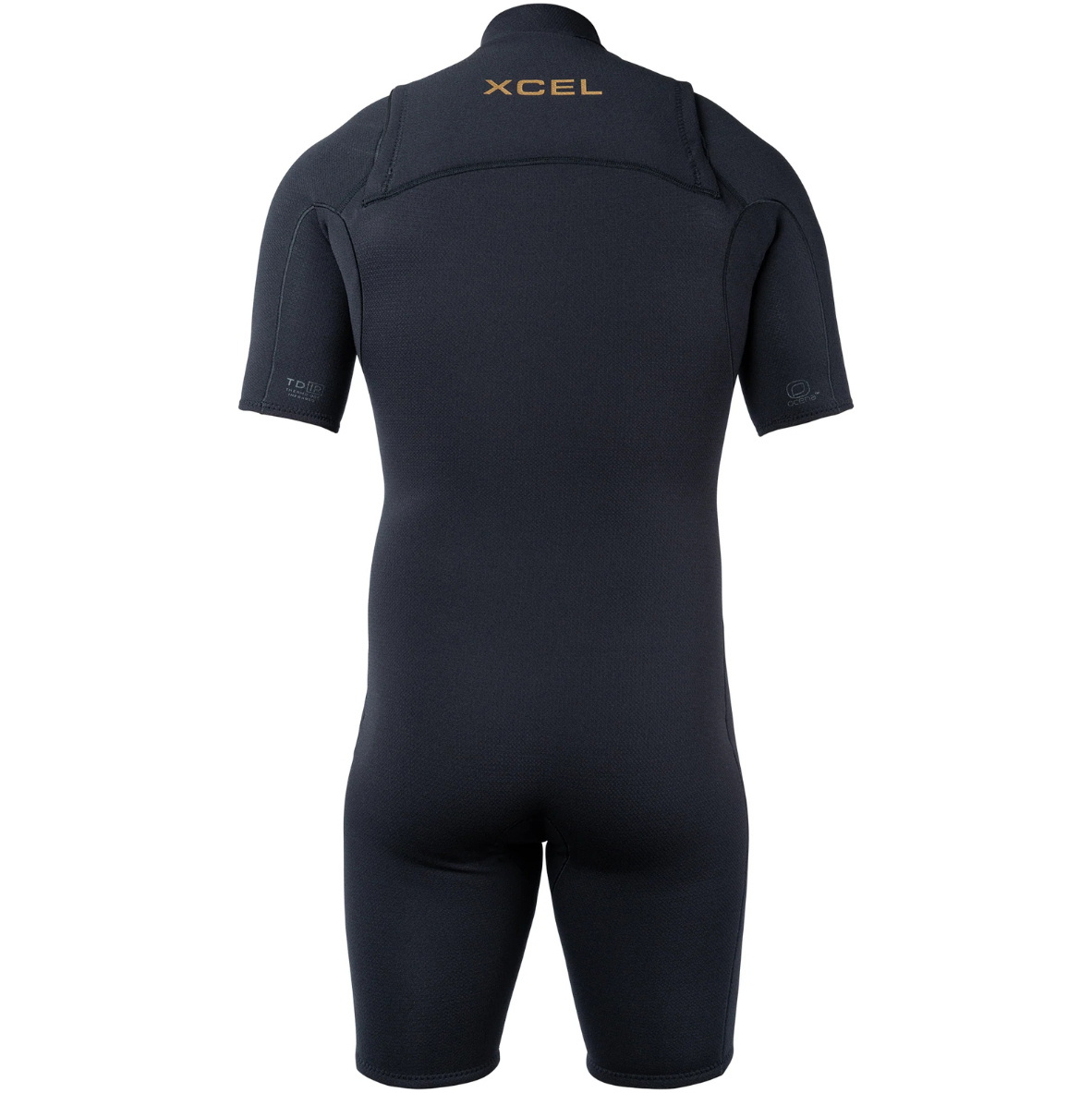 2026 Xcel Mens Comp+ 2/1.5mm Chest Zip Shorty Wetsuit ME210CP5-BLK - Black